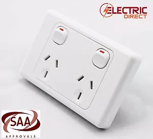 5 x Double 10A Power Point White 10 amp GPO - Picture 1 of 4