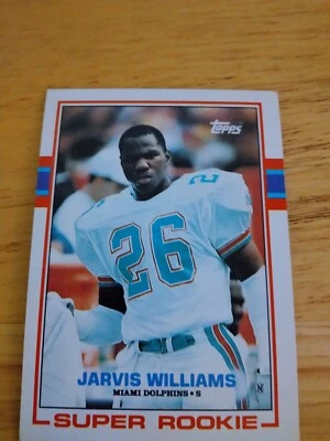 1989 Topps Super Rookie Jarvis Williams #291 Miami Dolphins - Image 1 of 4