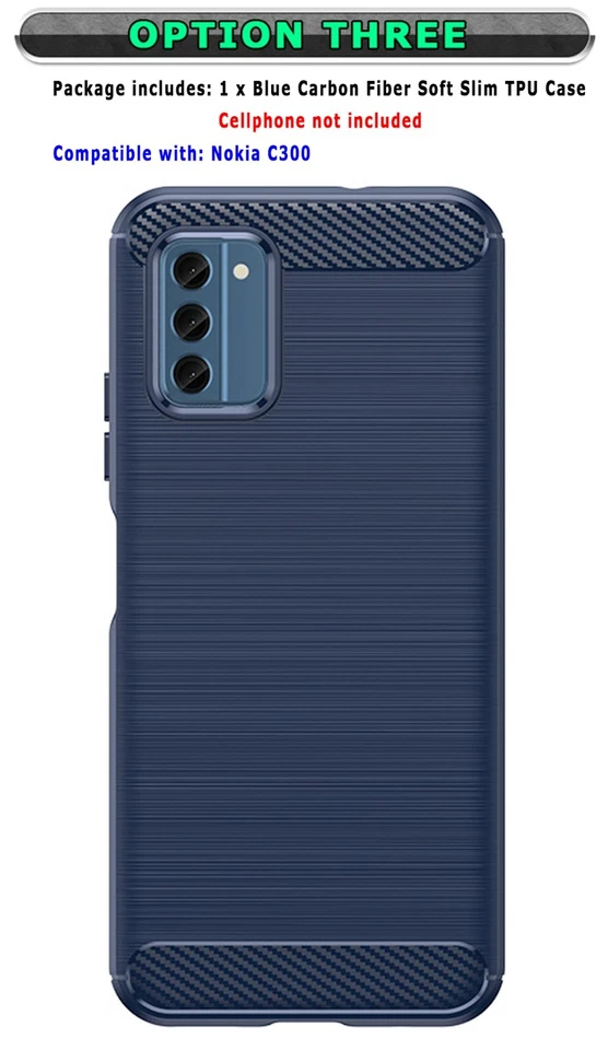 Funda protectora de pantalla TPU anti-rotura anti-rotura amortiguador para teléfono Nokia C300 Foto 1 de 4