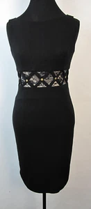 Muse Dress Women's Sheath Black Sleeveless Zip Up Stretch Size 2 - Picture 1 of 7