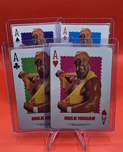 Hulk Hogan 1991 WWF Titan Playing Cards All 4 Suits Mint! - Picture 1 of 2