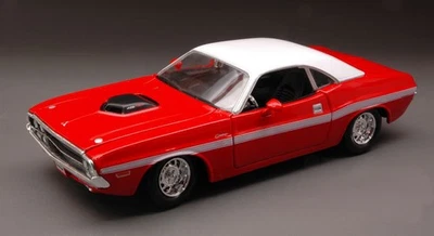 1:24 Maisto Dodge Challenger R/T Coupe 1970 Red White MI31263R Modellino - Immagine 1 di 2