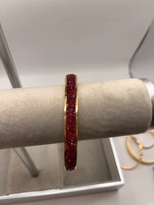 Talbots Rubí Rojo Bisagras Magnético Brazalete Moda Pulsera Elegante Firmado - Imagen 1 de 5