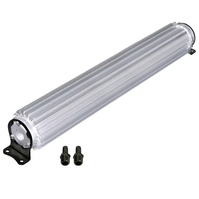 Enfriador de fluido disipador de calor anodizado transparente Derale de una sola pasada 20-1/4" L 22 OZ 13252 Foto 1 de 4
