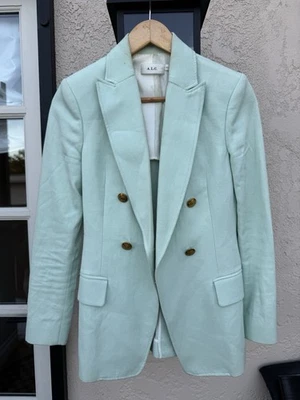ALC MINT GREEN GOLD BUTTON BLAZER SIZE 0 - Image 1 of 4