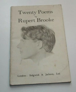 Twenty Poems by Rupert Brooke, 1946, Vintage Poetry Booklet - Foto 1 di 10