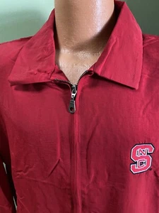 NC State Wolfpack NCAA Antigua Nylon Light Weight Zip Up Men's Red Jacket XL - Picture 1 of 5