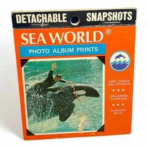 1974 Sea World Detachable Snapshots Mini Photo Album Orlando San Diego - Picture 1 of 6