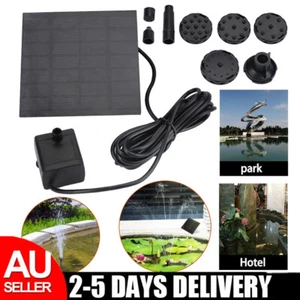 Garden Solar Water Pond Pump Powered Panel Kit Outdoor Pool Fountain Submersible - Picture 1 of 15