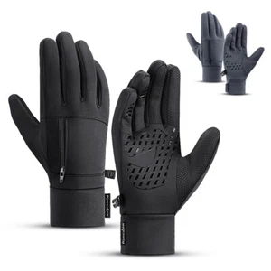 Waterproof Winter Gloves Touch Screen Gloves Mittens with Pocket for Men Women - Picture 1 of 19