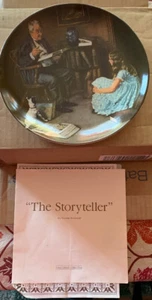 Norman Rockwell The StoryTeller Plate By Knowles 1984 - Picture 1 of 6