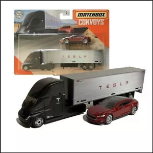 Matchbox Convoys Series Tesla Semi & Box Trailer with Red Tesla Roaster OOP - Picture 1 of 1