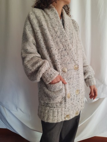 Valentino Filati vintage woman double breasted wool cream cardi coat jacket