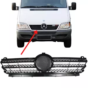Kühlergrill Gitter für Mercedes  Sprinter Emblem 2002-2006 W901-905 Schwarz - Bild 1 von 3