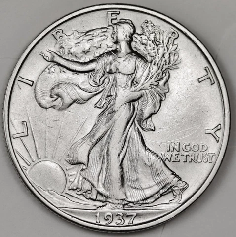 1937-s Liberty Walking Half.  High Grade.  100428  (Inventory F) Cover
