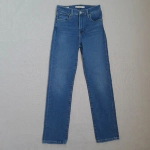 Levi's Premium 724 hohe gerade Damenjeans Größe W26 L28 blau Stretch - Bild 1 von 19