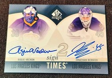 2010-11 SP Authentic Dual Auto Jonathan Bernier Rogie Vachon Sign Of Times Kings
