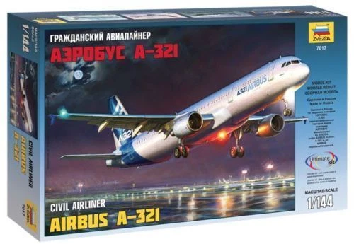 1/144 ZVEZDA 7017 A-321 Airliner AIRBUS HOME LIBREA Modelo Kit Foto 1 de 1