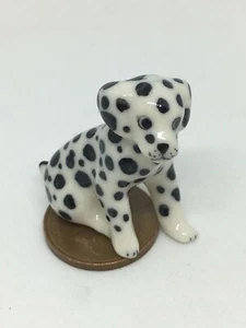 Sitting Ceramic Dalmatian Puppy Dog Tumdee Dolls House Miniature Ornament KD5 - Picture 1 of 1