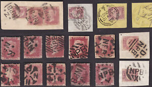 GB QV PENNY REDS NPB Newspaper Branch Postmarks Printed Rate ..PRICED SINGLY
