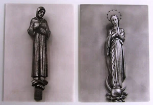 Kirchen Lot Postcard 2 x Postkarte MANNHEIM Pfarrkirche Bonifatius Motiv Statuen - Bild 1 von 2