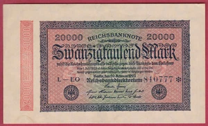 R* DEUTSCHLAND 20000 MARK 1923 P-85b vz+ Details #3533 - Bild 1 von 2