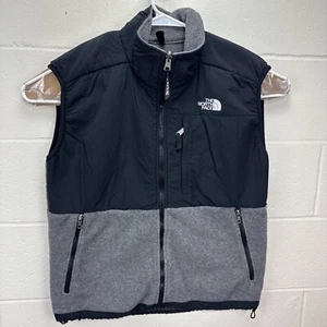 Vintage The North Face Womens Denali Full Zip Fleece Black Gray Vest Large USA - Picture 1 of 18