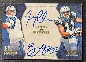 2010 TOPPS FIVE STAR JIMMY CLAUSEN BRANDON LAFELL DUAL AUTOGRAPH #2/5 - Picture 1 of 3
