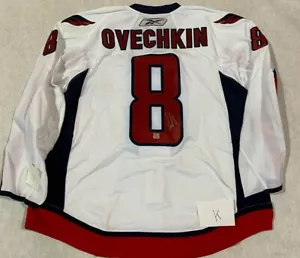 ALEX OVECHKIN SIGNED Washington Capitals AUTHENTIC REEBOK JERSEY HOCKEY INK HOLO - Picture 1 of 7
