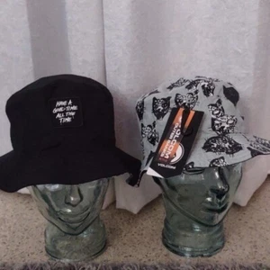 Volcom Sombrero Cubo Reversible Bancos Exteriores Pasar Un Buen Tiempo Todo el Nuevo Gato L/XL - Imagen 1 de 6