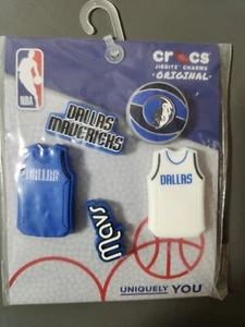 Dallas Maverics NBA Crocs Jibbitz Shoe Charms Original 5 Pack New RARE - Picture 1 of 2