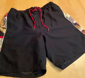 New Nike Swim VTG 90's Abstract Print EMBROIDERED Small Large Swoosh Trunks XL - Picture 1 of 8