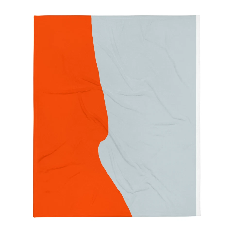 Manta acogedora naranja y gris  Foto 1 de 4