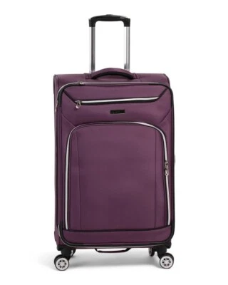 London Fog 26in Midnight Plum Purple Coventry Softside Spinner - Image 1 of 4