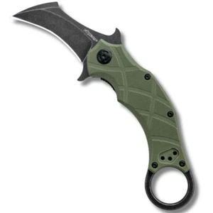 Fox Edge The Claw Emerson Wave LinerLock Karambit Folding Knife Black G10 Handle - Picture 1 of 52