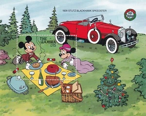 Disney Gambia Yvert SS 82 Navidad 1989 Mickey Minnie - Imagen 1 de 1