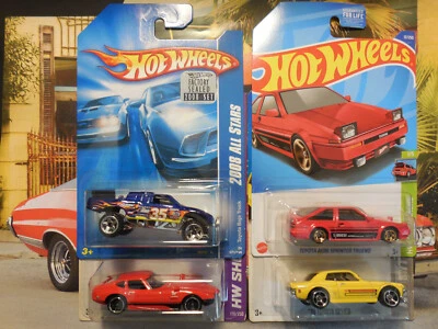 Hot Wheels Toyota LOT 4 JDM IMPORT Baja Truck 2000 GT CELICA AE86 SPRINTER TRUEN - Image 1 of 4