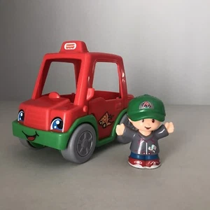 Fisher Price Little People roter Pizza Lieferwagen Auto Fahrzeug & Figur - Bild 1 von 7