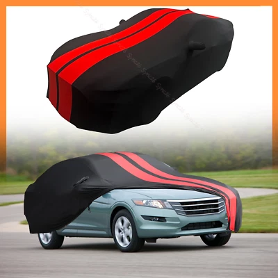 Satin Stretch Indoor Car Cover Dustproof Red Line For Honda Crosstour - Image 1 of 4