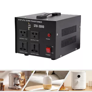 Voltage Converter 110V 120V to 220V 240V Step Up Down Transformer Adapter 2400w - Picture 1 of 17