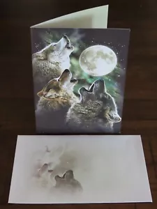 Tree Free Greeting Card Three Wolf Moon Eco Friendly Cards Gift Frame Art Wolves - Picture 1 of 7