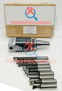 Dia 50 MM Micro Boring Head Set With MT2 Shank & 9 Pcs 12mm Carbide Tipped Tools - Picture 1 of 1