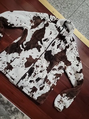 Chaqueta polar con cremallera completa con estampado de vaca THE NORTH FACE marrón serie Summit para mujer XXL Foto 1 de 4