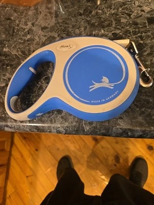 Flexi New Comfort Tape Grey & Blue Large 8m Retractable Dog Leash/Lead for Dogs  - Imagem 1 de 4