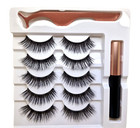Waterproof Magnetic Eyeliner with Eyelashes and Tweezer 5 Pairs Set Long Lashes