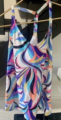 New Island Escape Tank Top Racerback Full Bust Underwire Swimsuit 8 - Image 1 of 4