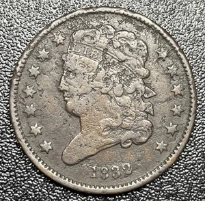 1832 Bust Half Cent 1/2c VF Details Very Fine - Picture 1 of 2