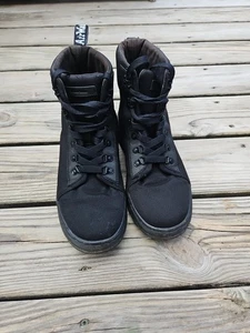 Dr. Martens Women's Combs Sz 11 Boot Black Canvas Combat - Picture 1 of 5