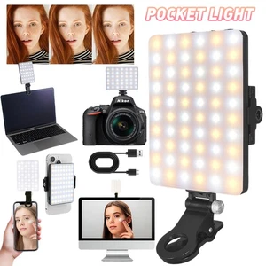Portable Mini LED Fill Light Mobile Phone Clip-On Selfie Light USB Rechargeable - Picture 1 of 16
