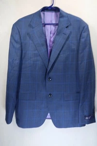 Berragamo Elegant Collezioni Sport Coat Men Size 42R Blue Super 110 Wool Blazer - Picture 1 of 14